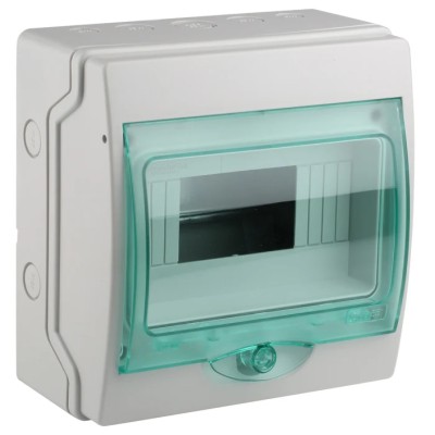 Schneider Electric Lockable Kaedra Mini Distribution Board, Plastic, 8 Way, IP65, Surface Mount, 63A Maximum Current 13959
