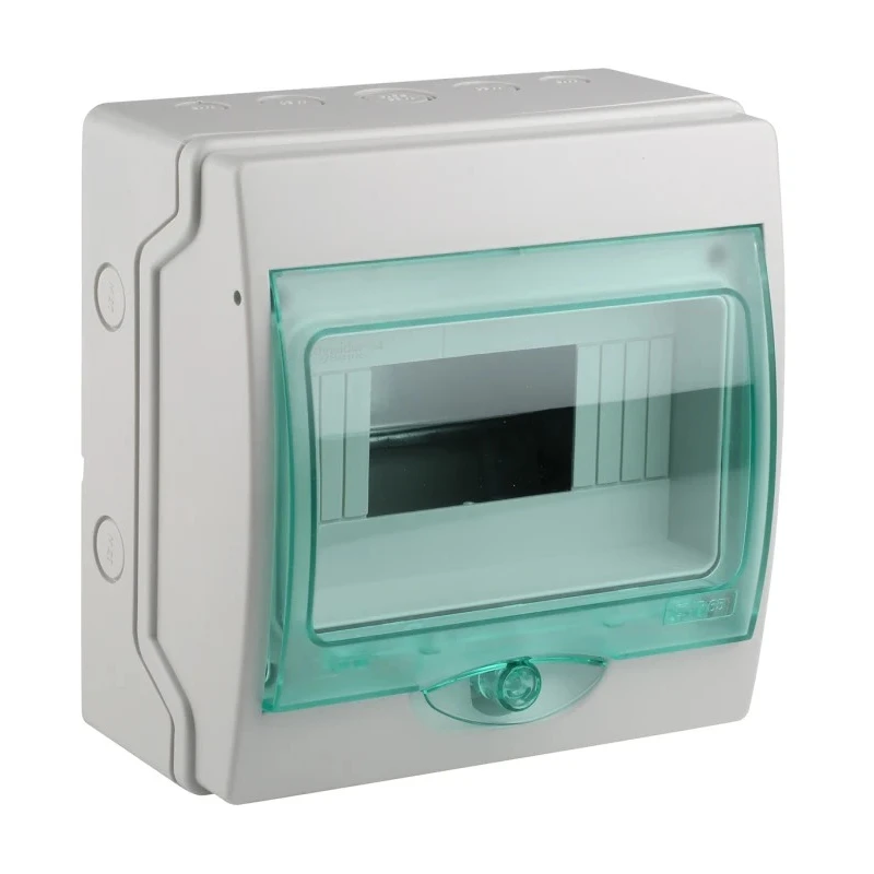 Schneider Electric Lockable Kaedra Mini Distribution Board, Plastic, 8 Way, IP65, Surface Mount, 63A Maximum Current 13959