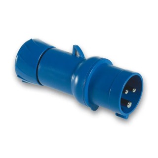 Schneider Electric Mureva IP44 Blue Cable Mount 2P+PE Straight Industrial Power Connector 32A 230V 