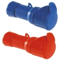 Schneider Electric Cable Mount Industrial Power Connector, Rated 16A 415V, IP44 Red, 3P+PE Pratika 