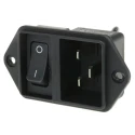 Schurter C20 Straight Panel Mount IEC Connector Male, 250V, 20A EC11.0001.001