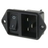 Schurter C20 Straight Panel Mount IEC Connector Male, 250V, 20A EC11.0001.001