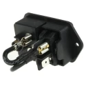Schurter C20 Straight Panel Mount IEC Connector Male, 250V, 20A EC11.0001.001