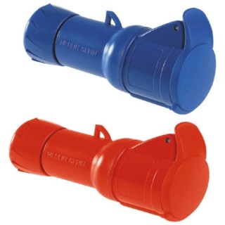 Schneider Electric Industrial Power Connector Cable Mount 32A 415V Red IP44 3P+PE Pratika 