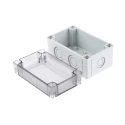 Fibox Grey Transparent Lid Polycarbonate Enclosure IP67 IP66 IK08 75 mm x 130 mm x 80 mm PCM 100/75 T ENCLOSURE