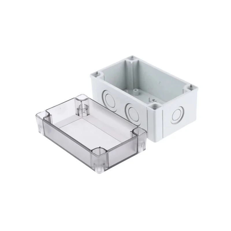 Fibox Grey Transparent Lid Polycarbonate Enclosure IP67 IP66 IK08 75 mm x 130 mm x 80 mm PCM 100/75 T ENCLOSURE