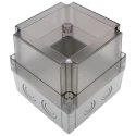 Fibox Polycarbonate Grey Clear Lid Enclosure IP66 IP67 IK08 125mm x 130mm x 130mm 
