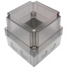 Fibox Polycarbonate Grey Clear Lid Enclosure IP66 IP67 IK08 125mm x 130mm x 130mm