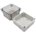 Fibox Polycarbonate Grey Clear Lid Enclosure IP66 IP67 IK08 125mm x 130mm x 130mm 
