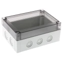 Fibox Grey Clear Lid Polycarbonate Enclosure IP66 IP67 75 mm x 180 mm x 130 mm 