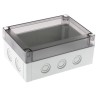 Fibox Grey Clear Lid Polycarbonate Enclosure IP66 IP67 75 mm x 180 mm x 130 mm