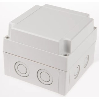 Fibox Polycarbonate Grey Lid General Purpose Enclosure IP67 IP66 IK08 100 mm x 130 mm x 130 mm 