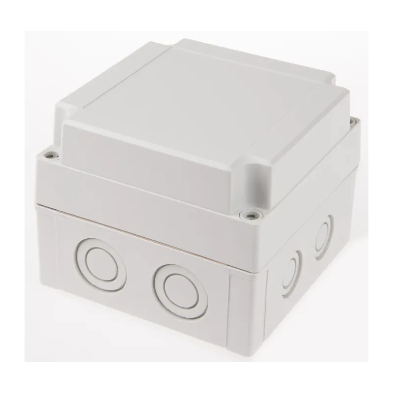 Fibox Polycarbonate Grey Lid General Purpose Enclosure IP67 IP66 IK08 100 mm x 130 mm x 130 mm 