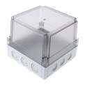 Fibox Grey Clear Lid Polycarbonate Enclosure IP66, IP67, IK08, 150 mm x 180 mm x 180 mm 