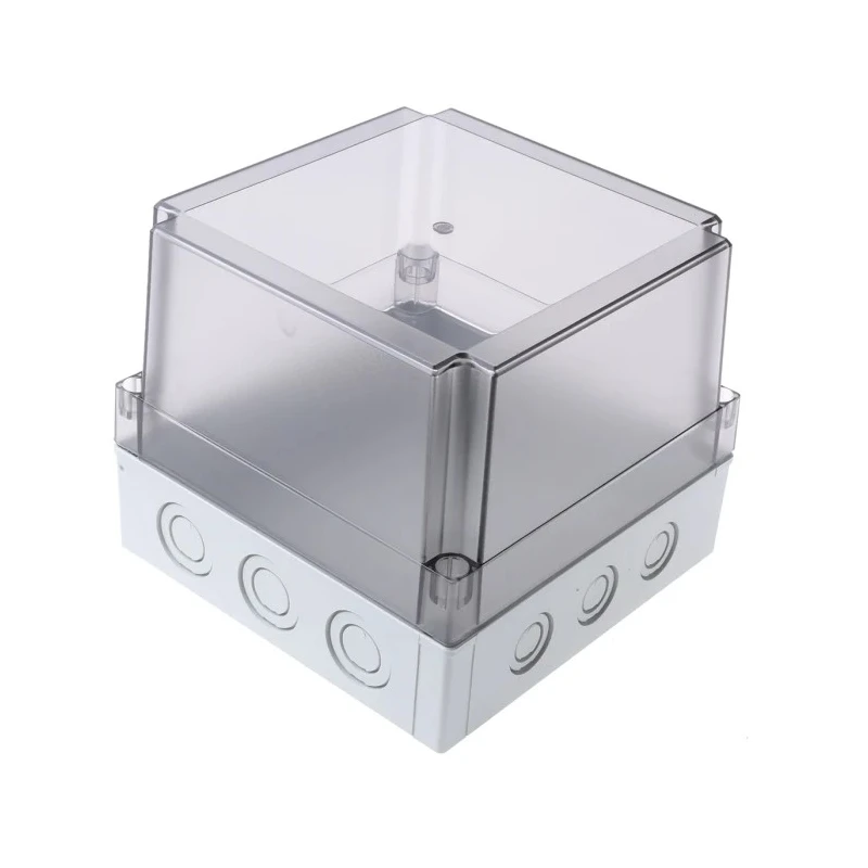 Fibox Grey Clear Lid Polycarbonate Enclosure IP66, IP67, IK08, 150 mm x 180 mm x 180 mm 
