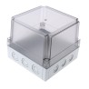Fibox Grey Clear Lid Polycarbonate Enclosure IP66, IP67, IK08, 150 mm x 180 mm x 180 mm