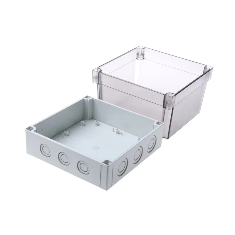 Fibox Grey Clear Lid Polycarbonate Enclosure IP66, IP67, IK08, 150 mm x 180 mm x 180 mm 