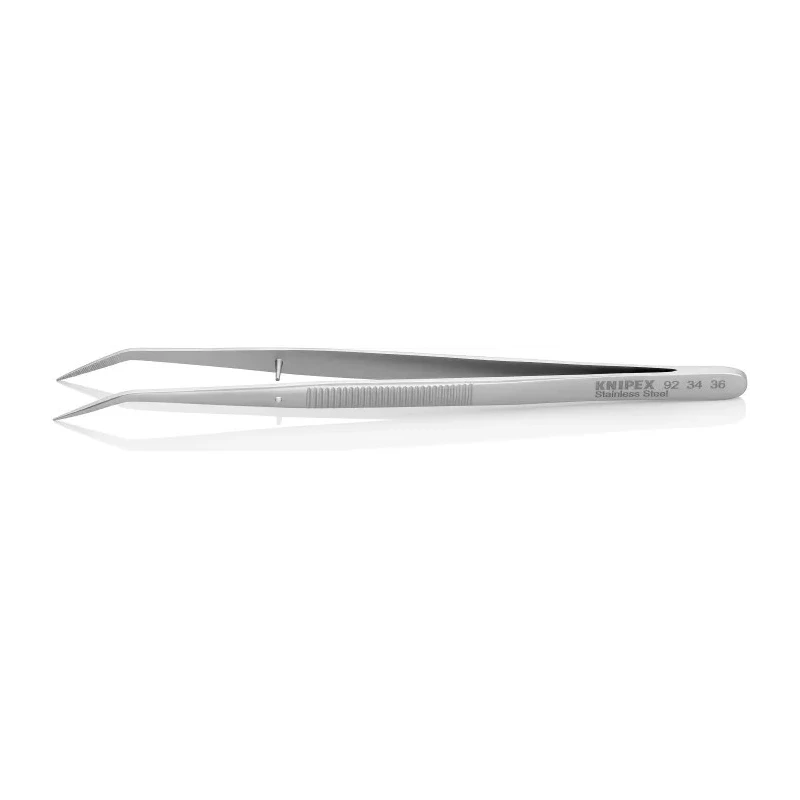 Knipex Stainless Steel Serrated Tweezer 155mm Non-Magnetisable Anti-Acid IEC 60900:2004 92 34 36