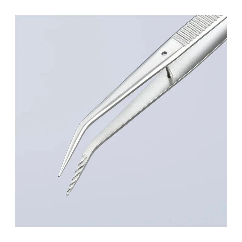 Knipex Stainless Steel Serrated Tweezer 155mm Non-Magnetisable Anti-Acid IEC 60900:2004 92 34 36