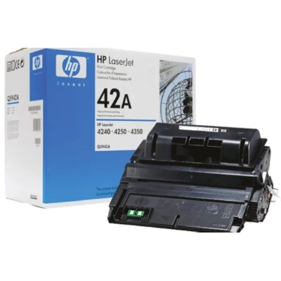 Hewlett Packard Black Toner Cartridge Compatible with 4350dtnsl, 4350n, 4250dtn, 4350tn, 4250n, 4250, 4250tn, 4350dtn Q5942A