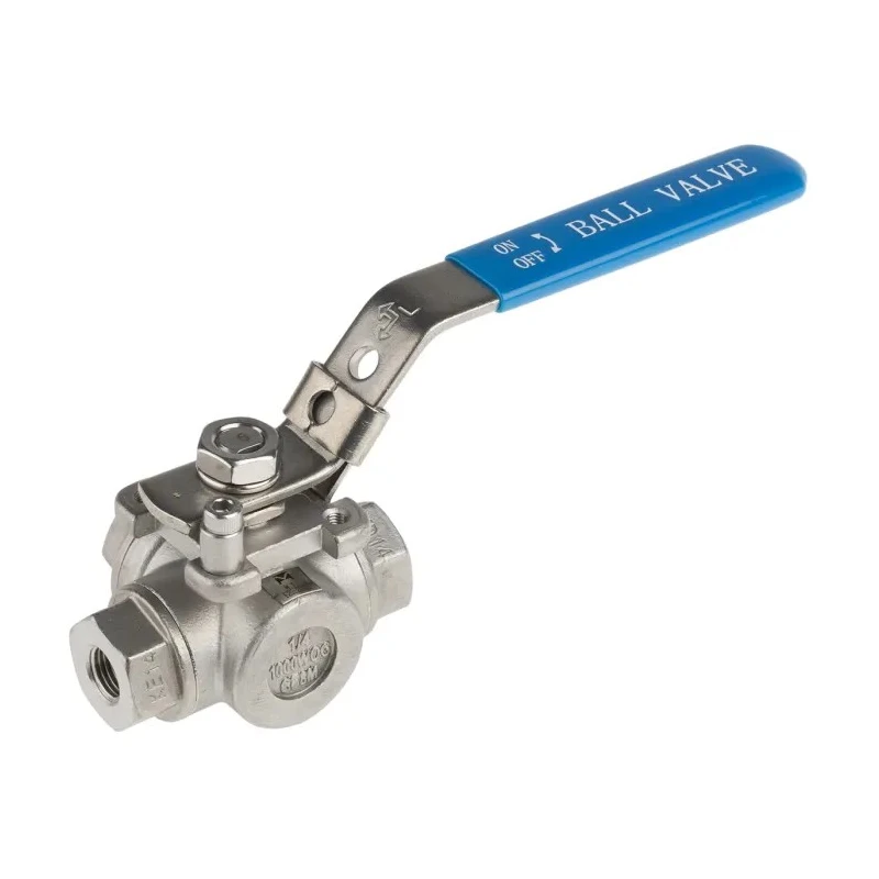 RS PRO Stainless Steel Threaded 3-Way Ball Valve BSPP, 1/4 in Female Port, 68 Bar Maximum Pressure, Operating 499-1865