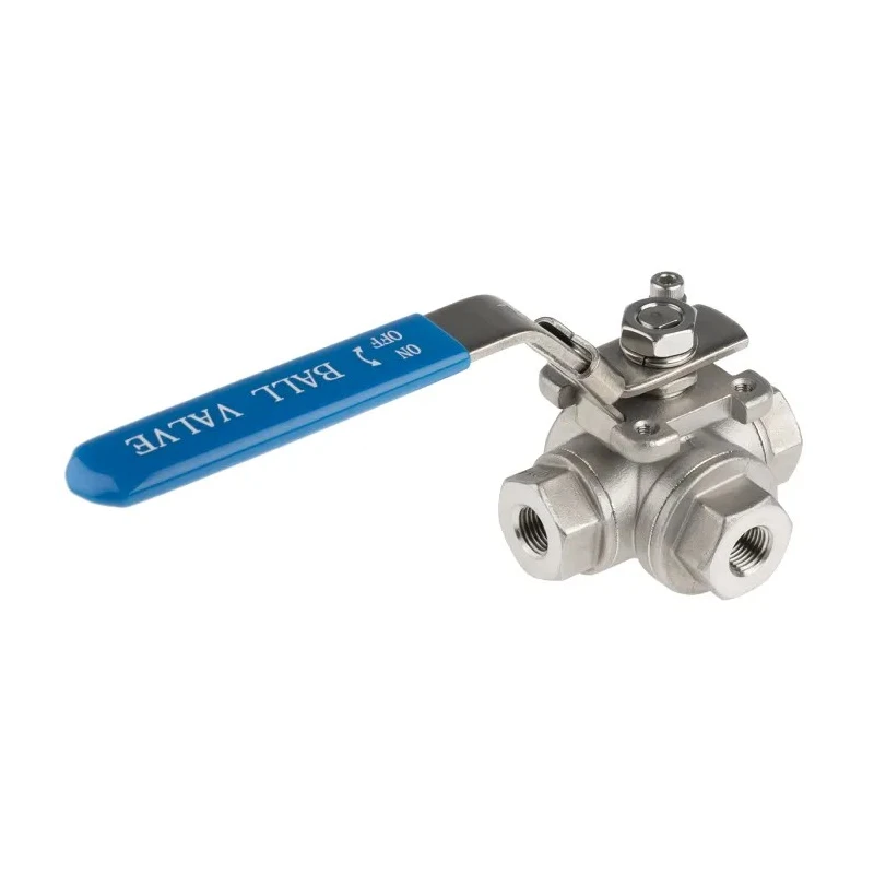 RS PRO Stainless Steel Threaded 3-Way Ball Valve BSPP, 1/4 in Female Port, 68 Bar Maximum Pressure, Operating 499-1865