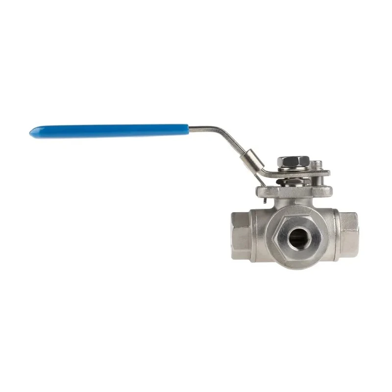 RS PRO Stainless Steel Threaded 3-Way Ball Valve BSPP, 1/4 in Female Port, 68 Bar Maximum Pressure, Operating 499-1865