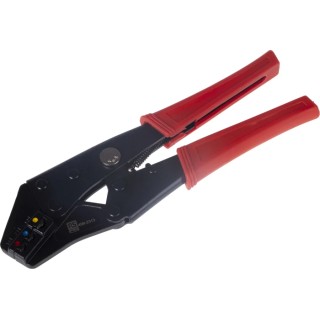 RS PRO Crimp Tool for Insulated Spade Connectors 1.5 to 6 mm² Ratchet Action Thermoplastic Grip 499-2313