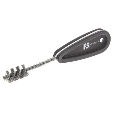 RS PRO Steel Pipe Cleaning Brush for Pipe Diameter 15 mm, Plastic Handle, Steel Bristles 499-2470