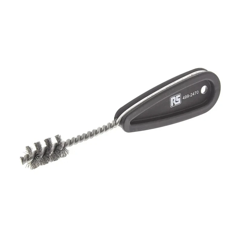 RS PRO Steel Pipe Cleaning Brush for Pipe Diameter 15 mm, Plastic Handle, Steel Bristles 499-2470