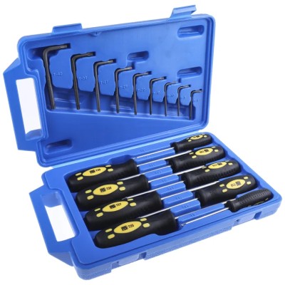 RS PRO 18-Piece L Shape Short Arm Torx Key Set Chrome Vanadium Steel 32cm x 20cm 499-2521