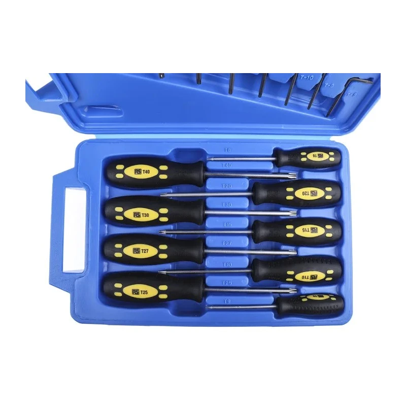 RS PRO 18-Piece L Shape Short Arm Torx Key Set Chrome Vanadium Steel 32cm x 20cm 499-2521