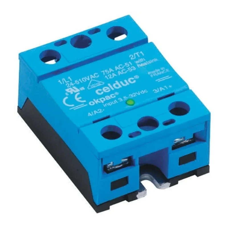 Celduc Solid State Relay 95 A Load, DIN Rail Mount, 510 Vrms Load, 265V Control SO868970