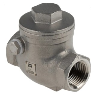 RS PRO Stainless Steel Threaded BSP Single Check Valve 1/2 inch, 14 bar 499-2622
