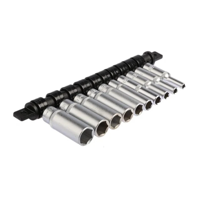 RS PRO 10-Piece 1/4 in 6 Point Socket Set Chrome Vanadium Steel 4-13 mm 499-2543