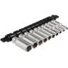 RS PRO 10-Piece 1/4 in 6 Point Socket Set Chrome Vanadium Steel 4-13 mm 499-2543