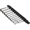 RS PRO 10-Piece 1/4 in 6 Point Socket Set Chrome Vanadium Steel 4-13 mm 499-2543