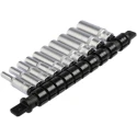 RS PRO 10-Piece 1/4 in 6 Point Socket Set Chrome Vanadium Steel 4-13 mm 499-2543