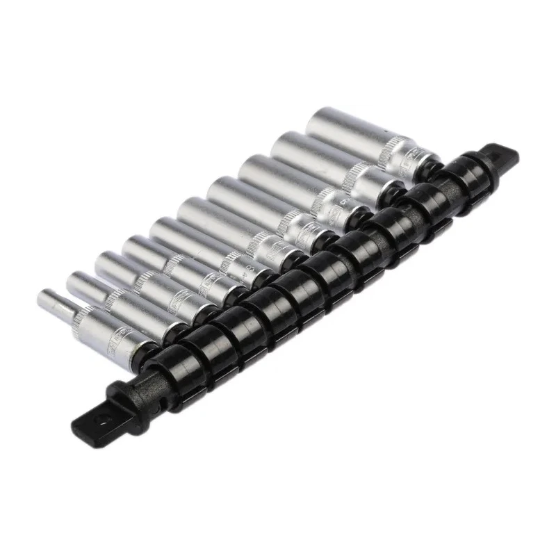 RS PRO 10-Piece 1/4 in 6 Point Socket Set Chrome Vanadium Steel 4-13 mm 499-2543