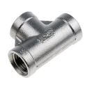 RS PRO Stainless Steel Circular Tee Pipe Fitting Female G 1/4 in x Female G 1/4 in x Female G 1/4 in 499-2880