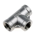 RS PRO Stainless Steel Circular Tee Pipe Fitting Female G 1/4 in x Female G 1/4 in x Female G 1/4 in 499-2880
