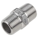 RS PRO Stainless Steel Pipe Fitting Straight Hexagon Nipple Male 3/8 in x Male 3/8 in 499-2947