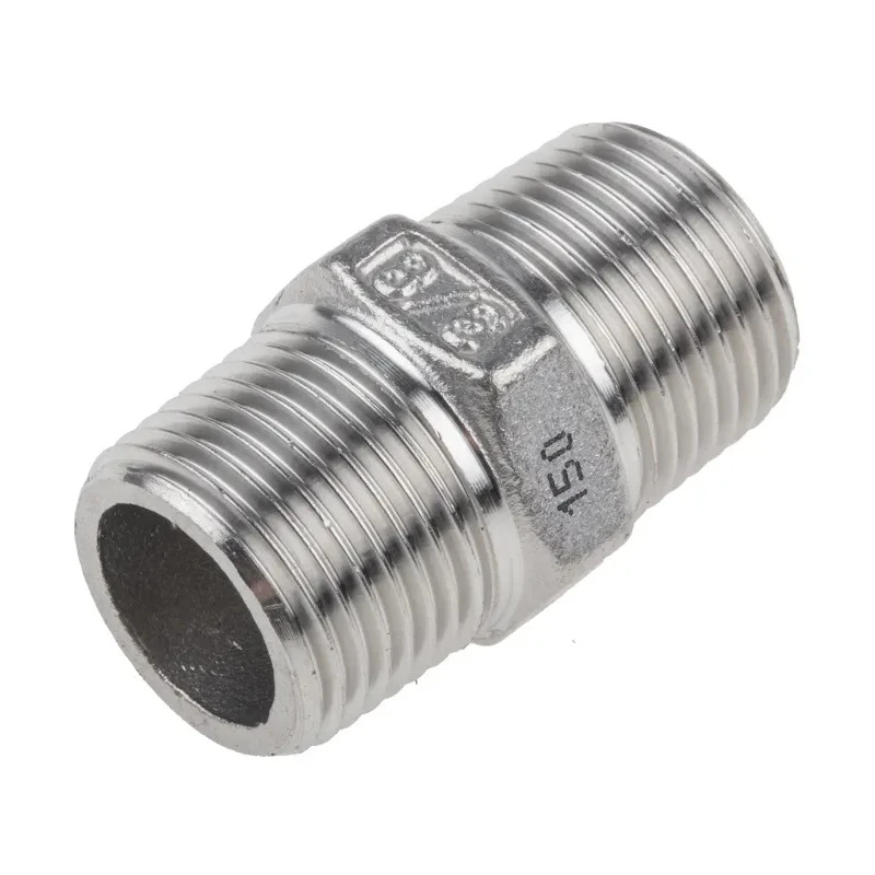 RS PRO Stainless Steel Pipe Fitting Straight Hexagon Nipple Male 3/8 in x Male 3/8 in 499-2947