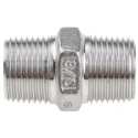 RS PRO Stainless Steel Pipe Fitting Straight Hexagon Nipple Male 3/8 in x Male 3/8 in 499-2947