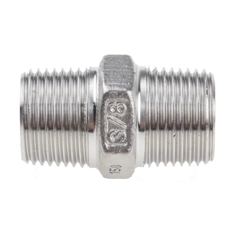 RS PRO Stainless Steel Pipe Fitting Straight Hexagon Nipple Male 3/8 in x Male 3/8 in 499-2947