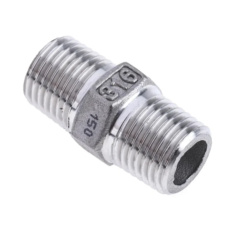 RS PRO Stainless Steel Pipe Fitting Straight Hexagon Nipple Male 1/4 in x Male 1/4 in 499-2931