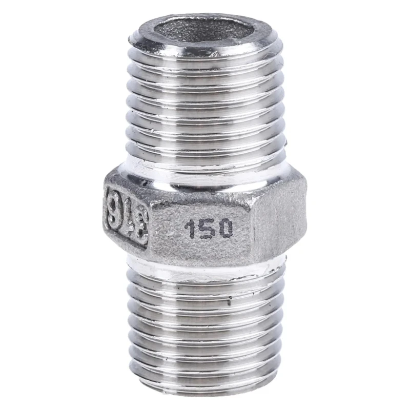RS PRO Stainless Steel Pipe Fitting Straight Hexagon Nipple Male 1/4 in x Male 1/4 in 499-2931