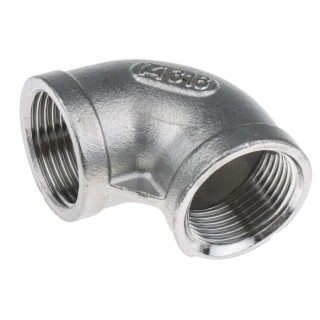 RS PRO Stainless Steel Pipe Fitting 90° Circular Elbow Female G 3/4 in x Female G 3/4 in 499-2969
