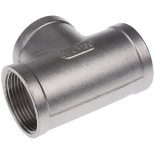 RS PRO Stainless Steel Pipe Fitting Circular Tee Female G Threaded 1-1/4 in x Female G Threaded 1-1/4 in x Female 499-3114