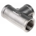 RS PRO Stainless Steel Pipe Fitting Tee Circular 1/2 in Female G Threaded x 1/2 in Female G Threaded x 1/2 in 499-2981